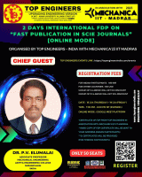 2 Days International FDP on Fast Publication in Scie Journals [online Mode] 2024 Faculty Development Program Poster